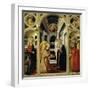 Annunciation Showing St Apollonia, St Luke and Prophets David and Isaiah-Neri Di Bicci-Framed Giclee Print