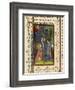 Annunciation to Mary by an Angel Watched by God-null-Framed Art Print