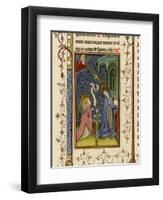 Annunciation to Mary by an Angel Watched by God-null-Framed Art Print