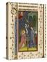 Annunciation to Mary by an Angel Watched by God-null-Stretched Canvas