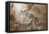 Annunciation to the Sheperds-Rembrandt van Rijn-Framed Stretched Canvas