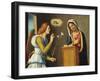 Annunciation to the Virgin, 1500/05 (Paint on Wood Panel)-Giovanni Battista Cima Da Conegliano-Framed Giclee Print