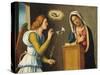 Annunciation to the Virgin, 1500/05 (Paint on Wood Panel)-Giovanni Battista Cima Da Conegliano-Stretched Canvas