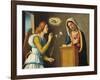 Annunciation to the Virgin, 1500/05 (Paint on Wood Panel)-Giovanni Battista Cima Da Conegliano-Framed Giclee Print