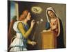 Annunciation to the Virgin, 1500/05 (Paint on Wood Panel)-Giovanni Battista Cima Da Conegliano-Mounted Giclee Print