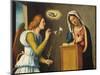 Annunciation to the Virgin, 1500/05 (Paint on Wood Panel)-Giovanni Battista Cima Da Conegliano-Mounted Premium Giclee Print