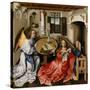 Annunciation Triptych (Merode Altarpiece), c.1427-32-Master of Flemalle-Stretched Canvas