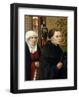 Annunciation Triptych (Merode Altarpiece), c.1427-32-Master of Flemalle-Framed Premium Giclee Print