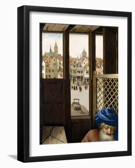 Annunciation Triptych (Merode Altarpiece), c.1427-32-Master of Flemalle-Framed Giclee Print