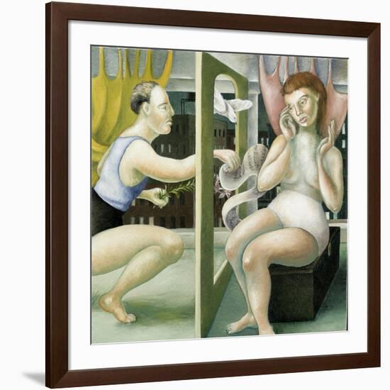 Annunciation with Leaping Figure, 2005-Caroline Jennings-Framed Giclee Print