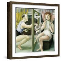 Annunciation with Leaping Figure, 2005-Caroline Jennings-Framed Giclee Print