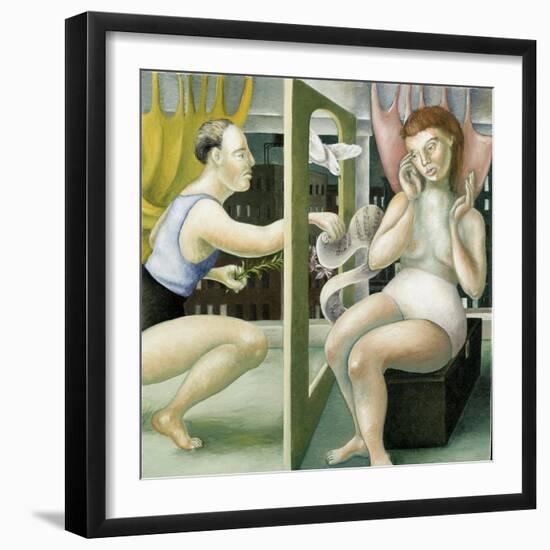 Annunciation with Leaping Figure, 2005-Caroline Jennings-Framed Giclee Print