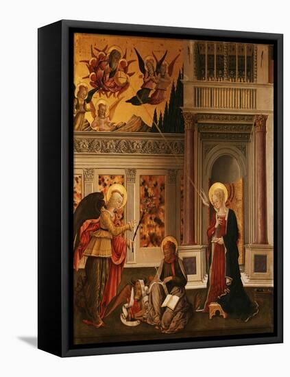 Annunciation, with Saint Luke the Evangelist-Benedetto Bonfigli-Framed Stretched Canvas