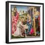 Annunciation with St. Joseph and St. John the Baptist, C.1485 (Tempera on Panel)-Filippino Lippi-Framed Giclee Print