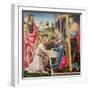 Annunciation with St. Joseph and St. John the Baptist, C.1485 (Tempera on Panel)-Filippino Lippi-Framed Giclee Print