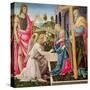 Annunciation with St. Joseph and St. John the Baptist, C.1485 (Tempera on Panel)-Filippino Lippi-Stretched Canvas