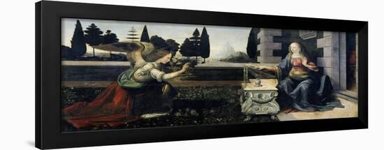 Annunciation-Leonardo da Vinci-Framed Giclee Print