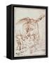 Annunciation-Rembrandt van Rijn-Framed Stretched Canvas
