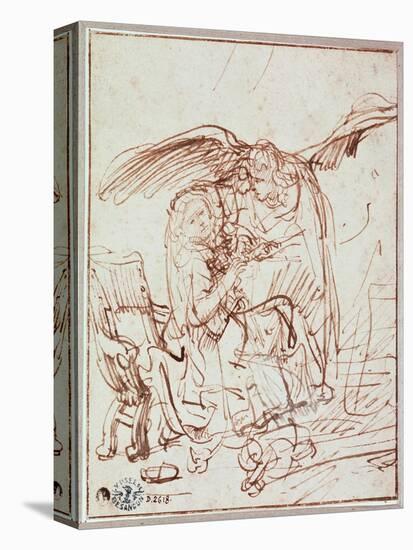 Annunciation-Rembrandt van Rijn-Stretched Canvas