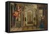 Annunciation-Paolo Veronese-Framed Stretched Canvas