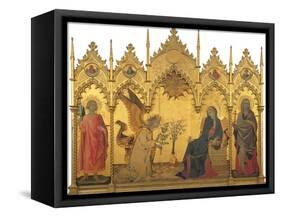 Annunciation-Simone Martini-Framed Stretched Canvas