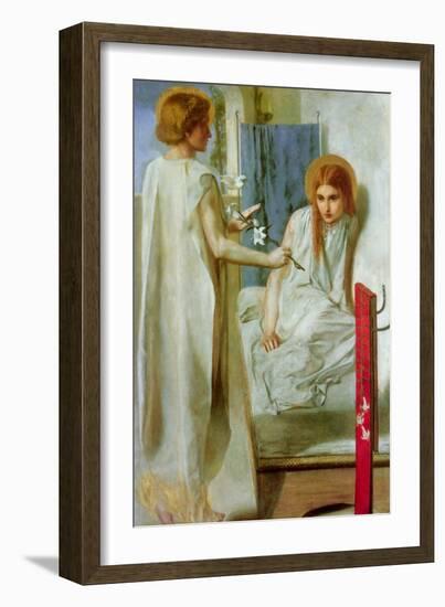 Annunciation-Dante Gabriel Rossetti-Framed Art Print