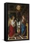 Annunciation-Bergognone-Framed Stretched Canvas