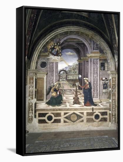 Annunciation-Bernardino di Betto Pinturicchio-Framed Stretched Canvas