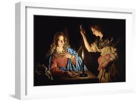 Annunciation-Matthias Stom-Framed Giclee Print