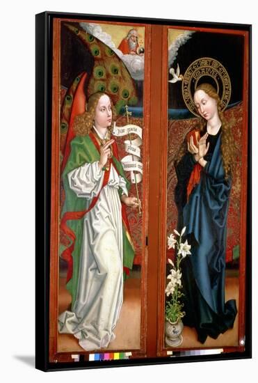 Annunciation-Martin Schongauer-Framed Stretched Canvas