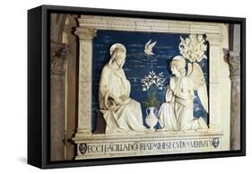 Annunciation-Andrea Della Robbia-Framed Stretched Canvas