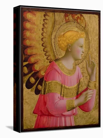 Annunciatory Angel, 1450-55 (Gold Leaf and Tempera on Wood Panel) (See also 139312)-Fra Angelico-Stretched Canvas