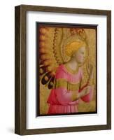 Annunciatory Angel, 1450-55 (Gold Leaf and Tempera on Wood Panel) (See also 139312)-Fra Angelico-Framed Premium Giclee Print