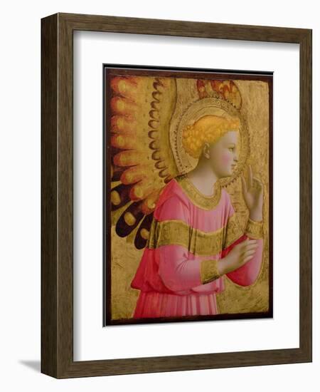 Annunciatory Angel, 1450-55 (Gold Leaf and Tempera on Wood Panel) (See also 139312)-Fra Angelico-Framed Premium Giclee Print