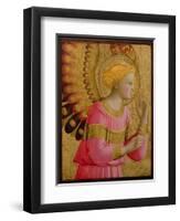 Annunciatory Angel, 1450-55 (Gold Leaf and Tempera on Wood Panel) (See also 139312)-Fra Angelico-Framed Premium Giclee Print