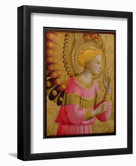 Annunciatory Angel, 1450-55 (Gold Leaf and Tempera on Wood Panel) (See also 139312)-Fra Angelico-Framed Premium Giclee Print