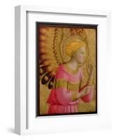 Annunciatory Angel, 1450-55 (Gold Leaf and Tempera on Wood Panel) (See also 139312)-Fra Angelico-Framed Premium Giclee Print