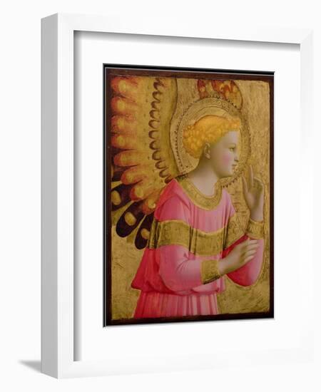 Annunciatory Angel, 1450-55 (Gold Leaf and Tempera on Wood Panel) (See also 139312)-Fra Angelico-Framed Premium Giclee Print