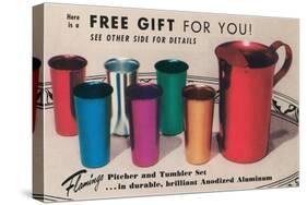 Anodized Glasses and Pitcher-null-Stretched Canvas