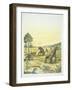 Anomodonts, Foreground, Pareisaurs, Left, and Dinocephalians, Right, Paleozoic, Permian Period-null-Framed Giclee Print