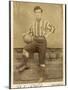 Anonymous Footballer in Kit with Football-null-Mounted Photographic Print