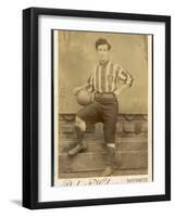 Anonymous Footballer in Kit with Football-null-Framed Photographic Print