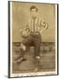 Anonymous Footballer in Kit with Football-null-Mounted Photographic Print