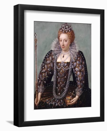 Anonymous Portrait of Queen Elizabeth I-null-Framed Premium Giclee Print