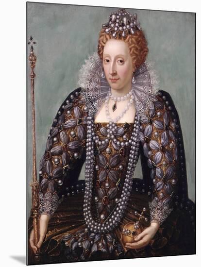 Anonymous Portrait of Queen Elizabeth I-null-Mounted Giclee Print