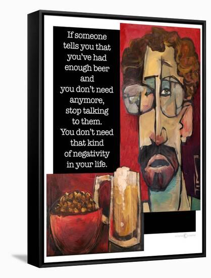 Another Beer Negativity-Tim Nyberg-Framed Stretched Canvas