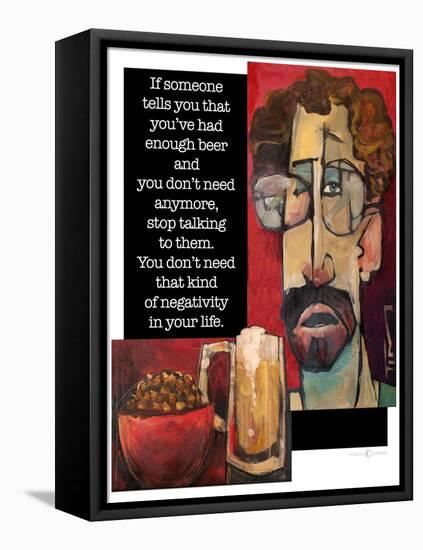 Another Beer Negativity-Tim Nyberg-Framed Stretched Canvas