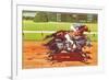 Another Close Finish at Del Mar, California-null-Framed Art Print