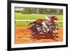 Another Close Finish at Del Mar, California-null-Framed Art Print