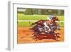 Another Close Finish at Del Mar, California-null-Framed Art Print